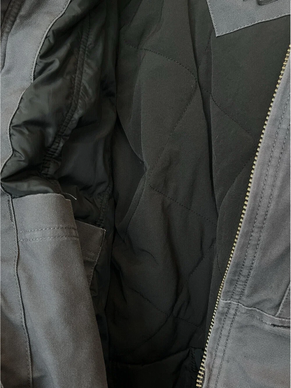 Carhartt Jacket Mens Sz Large Full Swing Cryder with hood Gray Rain defender